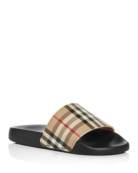 burberry flip flops womens|Burberry vintage slides.